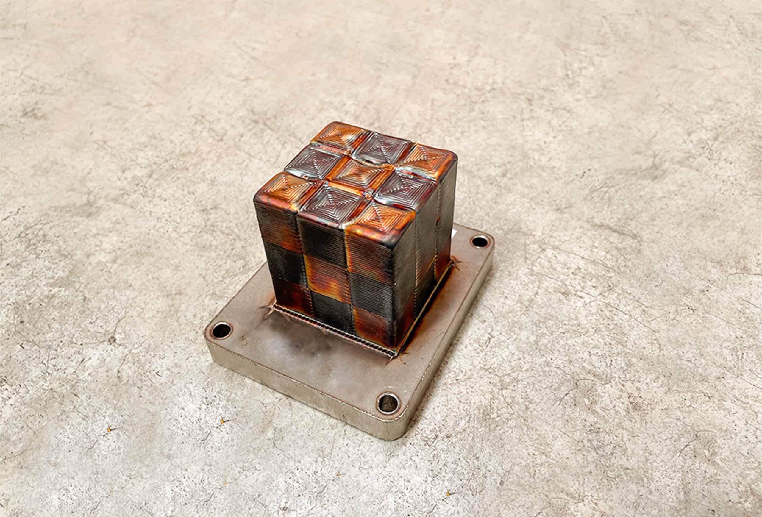 Rubik's cube 3D printet i metal